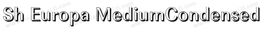Sh Europa MediumCondensed Regular字体转换